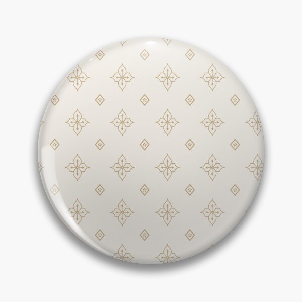 Item preview, Thai Floral Cross Seamless Pattern Cream Gold Minimalist Thai Botanical Line Art Fabric Design designed and sold by KOPatternCo.