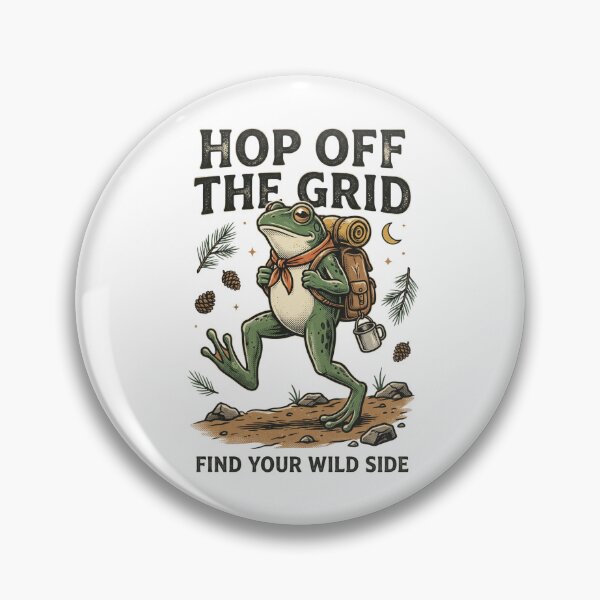 Item preview, Hop Off The Grid Frog designed and sold by Tiffany Roy.
