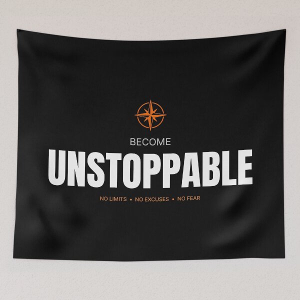 Item preview, Become Unstoppable Motivational Typography Design designed and sold by Hayir Design.