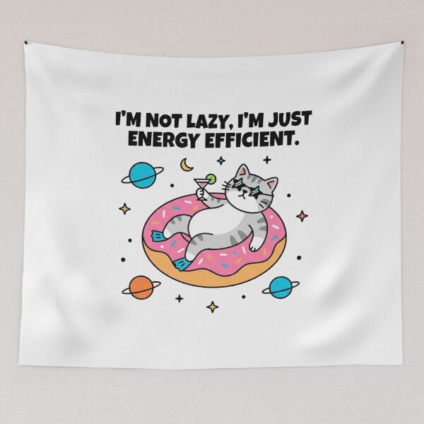 Item preview, Funny Lazy Cat Energy Efficient Space Float designed and sold by Owcomm.