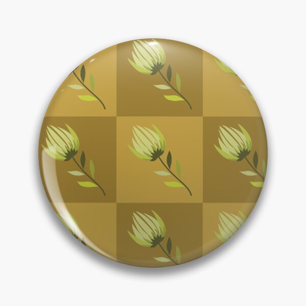 Item preview, Retro green flower grid pattern designed and sold by PowerAntShop.