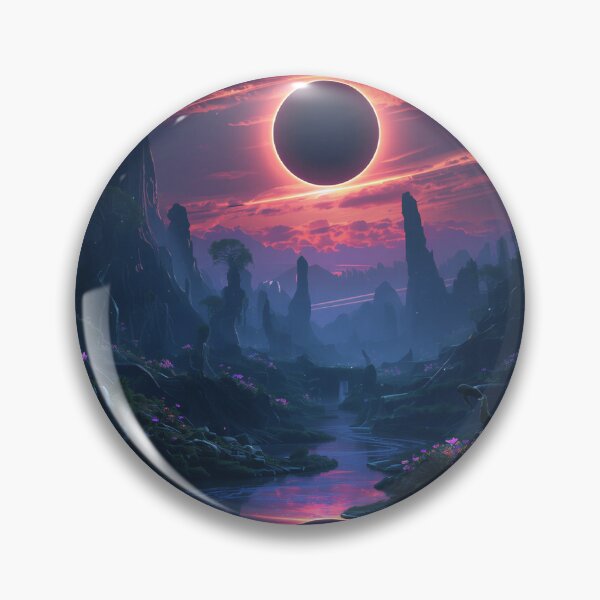 Item preview, Bioluminescent Eclipse Forest Alien Landscape designed and sold by Luminous Wilds.