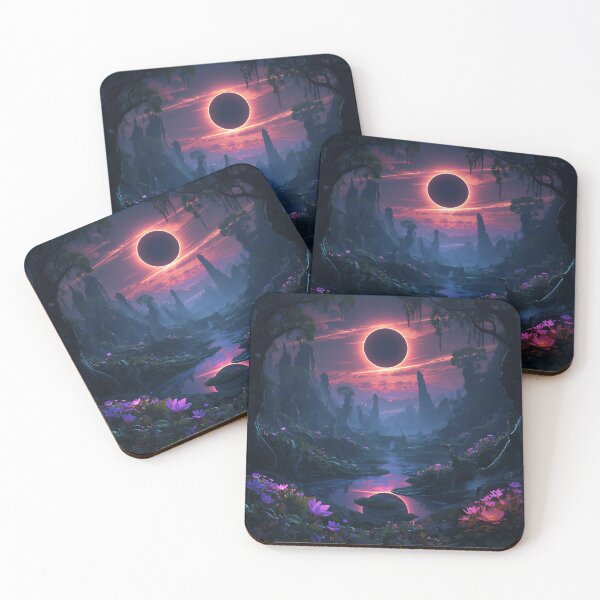 Item preview, Bioluminescent Eclipse Forest Alien Landscape designed and sold by Luminous Wilds.