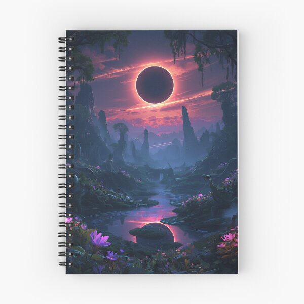 Item preview, Bioluminescent Eclipse Forest Alien Landscape designed and sold by Luminous Wilds.