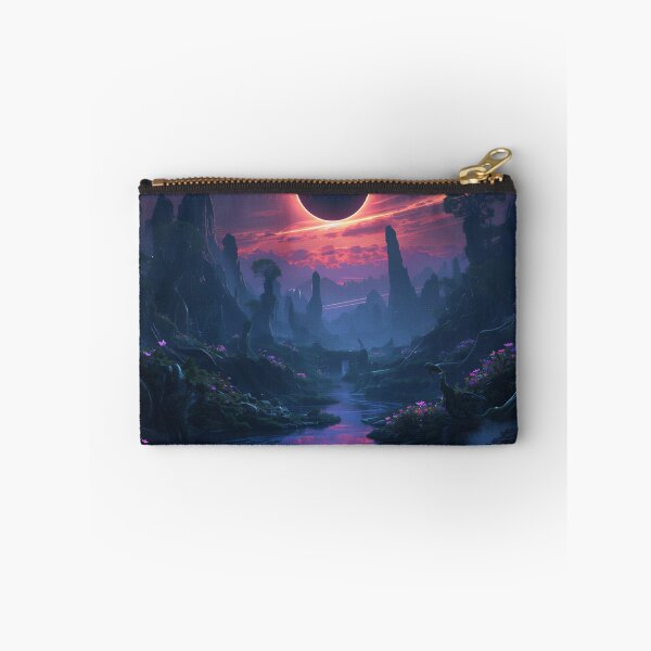 Item preview, Bioluminescent Eclipse Forest Alien Landscape designed and sold by Luminous Wilds.