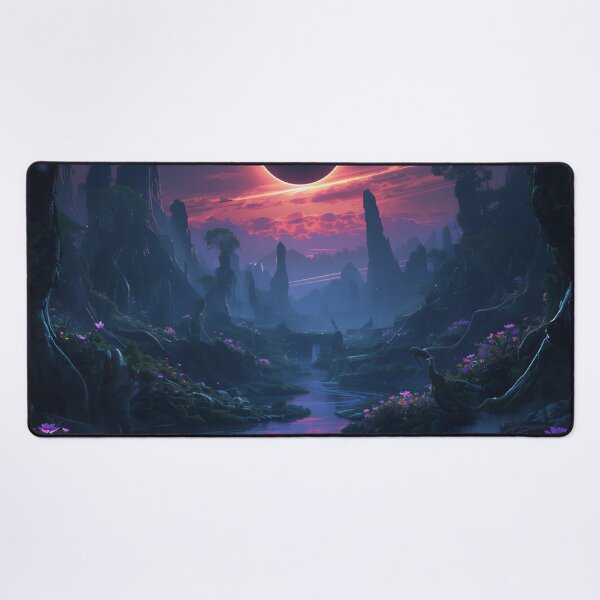 Item preview, Bioluminescent Eclipse Forest Alien Landscape designed and sold by Luminous Wilds.