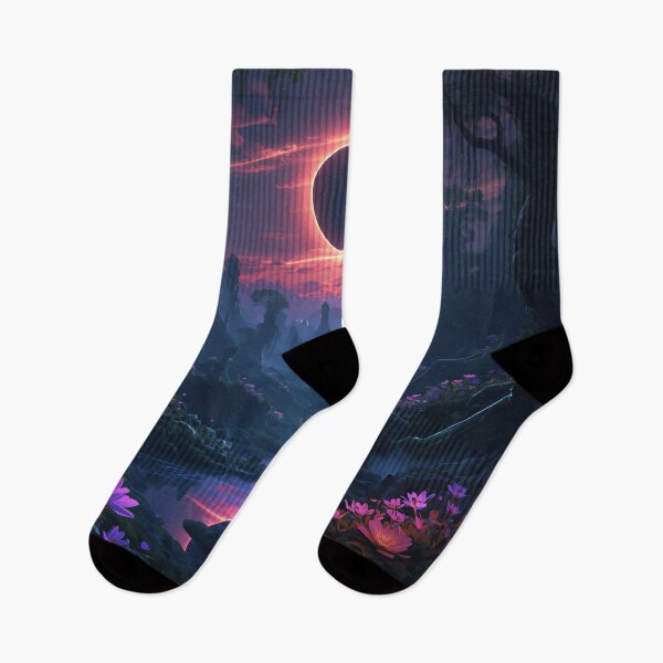 Item preview, Bioluminescent Eclipse Forest Alien Landscape designed and sold by Luminous Wilds.