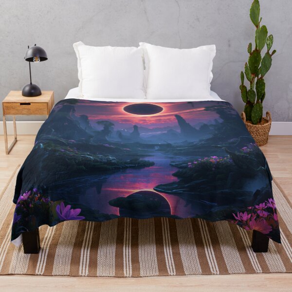 Item preview, Bioluminescent Eclipse Forest Alien Landscape designed and sold by Luminous Wilds.