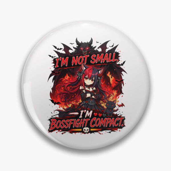 Item preview, I'm Not Short, I'm Boss Fight Compact | Funny Anime Gamer Girl designed and sold by Revyra Design .