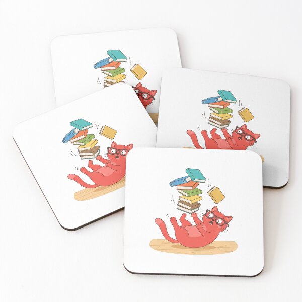 Item preview, Funny Red Cat Dropping Pile Of Books designed and sold by Owcomm.