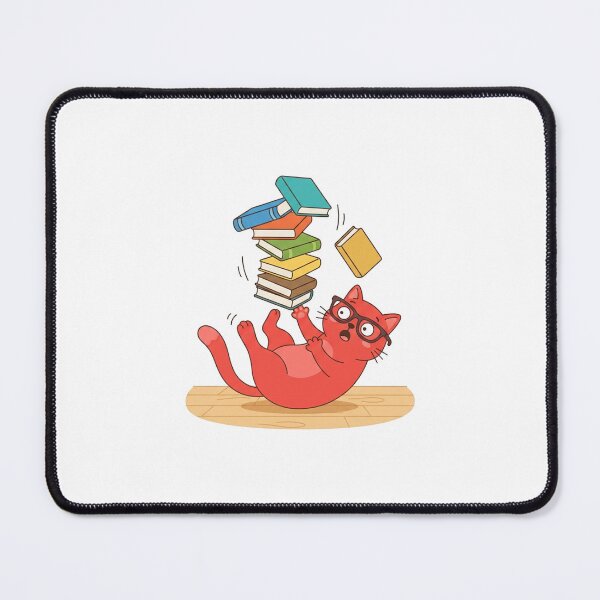 Item preview, Funny Red Cat Dropping Pile Of Books designed and sold by Owcomm.
