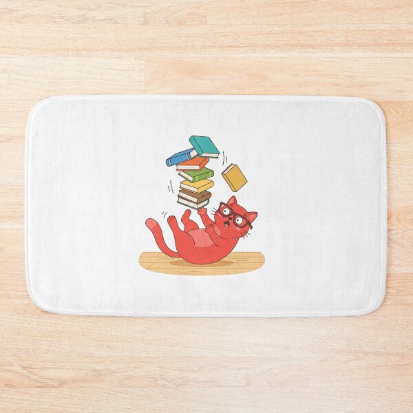 Item preview, Funny Red Cat Dropping Pile Of Books designed and sold by Owcomm.