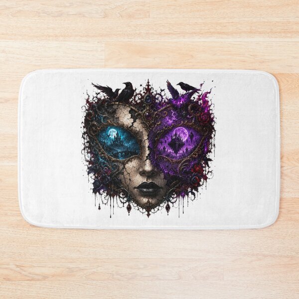 Item preview, Gothic Medusa Face – Dark Fantasy Woman with Ravens, Roses and Haunted Castle designed and sold by Limitless expressions - wear your mindset .