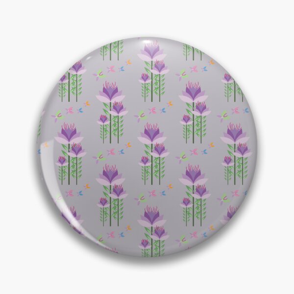 Item preview, Purple flower and butterfly pattern designed and sold by PowerAntShop.