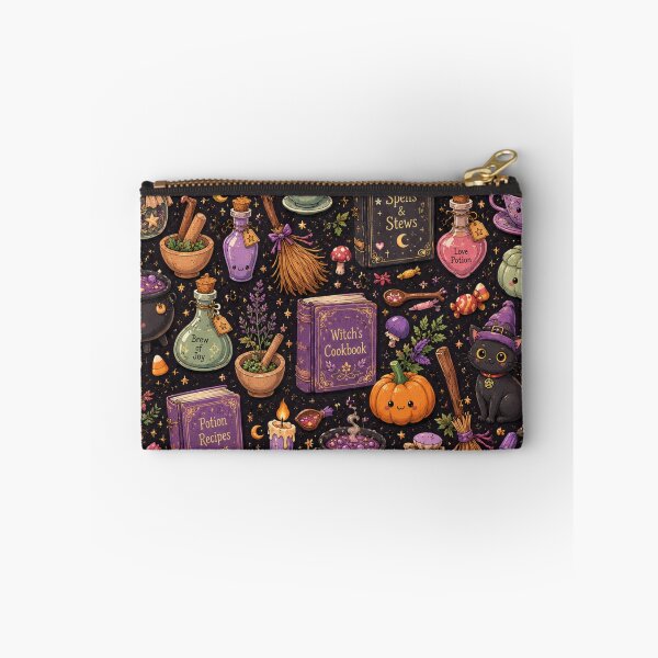 Item preview, Cute Witch Spellbook Pattern | Kawaii Magic Potions & Black Cats designed and sold by DecoVibe.