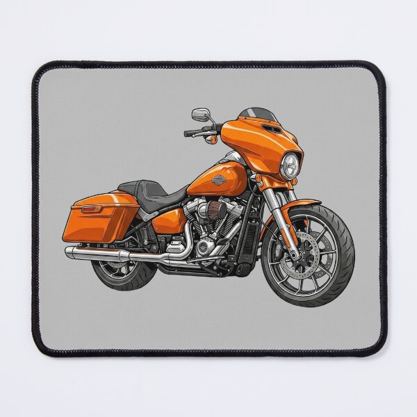 Item preview, Orange Harley Davidson Low Rider ST Performance Cruiser Illustration designed and sold by Motorline44.