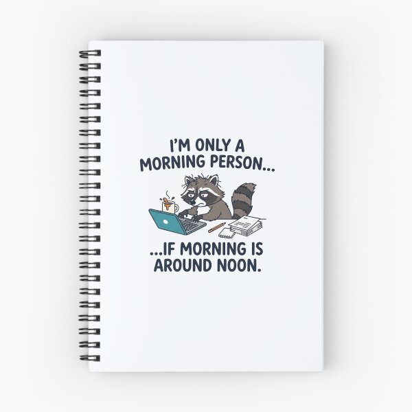 Item preview, Funny Tired Raccoon Morning Person Office Humor designed and sold by Owcomm.