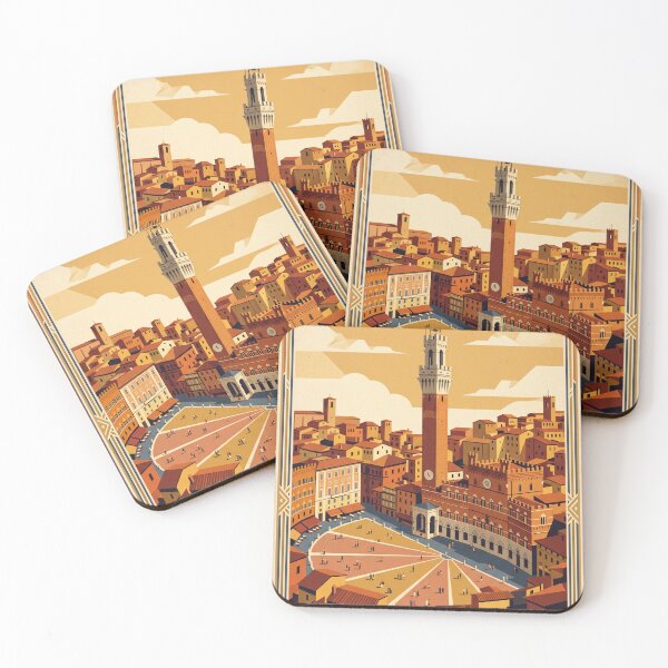 Item preview, Siena Italy Vintage Travel Poster designed and sold by Bomax121.
