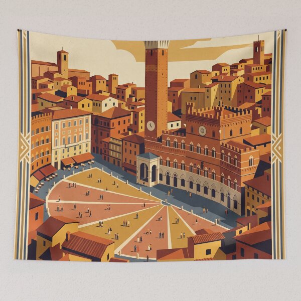 Item preview, Siena Italy Vintage Travel Poster designed and sold by Bomax121.