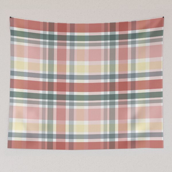 Item preview, Cloud Blossom Plaid in Rust, Sage, Pink and Yellow designed and sold by Sheila McDowell Design.