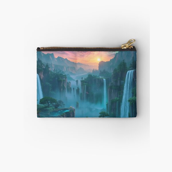 Item preview, Nebula Waterfall Kingdom Alien Fantasy Landscape designed and sold by Luminous Wilds.