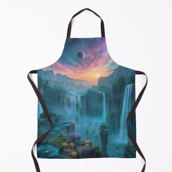 Item preview, Nebula Waterfall Kingdom Alien Fantasy Landscape designed and sold by Luminous Wilds.