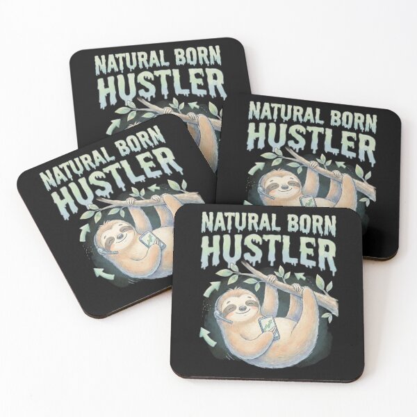 Item preview, Natural Born Hustler Funny Sloth Business Art designed and sold by eMeS-Design.