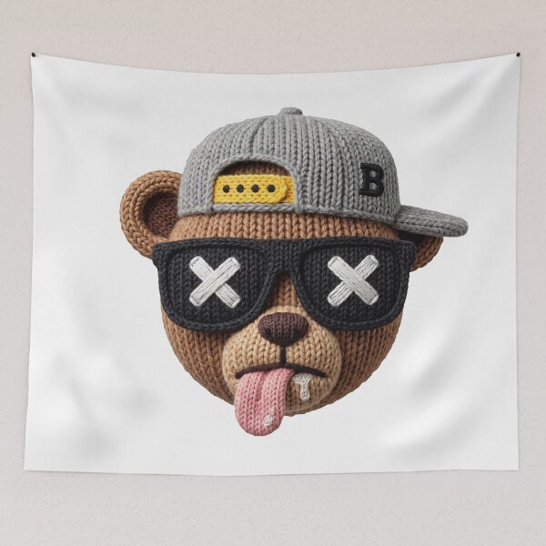 Item preview, Hypebeast Knitted Rap Bear designed and sold by TOM JACK.
