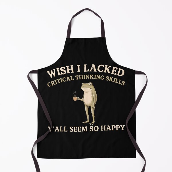 Item preview, Wish I Lacked Critical Thinking Skills Funny Coffee Frog Meme Quote designed and sold by StanaLuis.