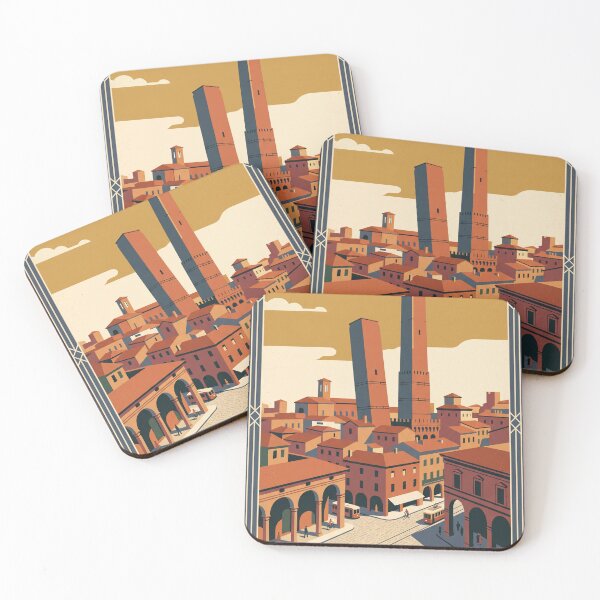 Item preview, Bologna Italy Vintage Travel Poster designed and sold by Bomax121.