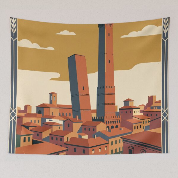 Item preview, Bologna Italy Vintage Travel Poster designed and sold by Bomax121.