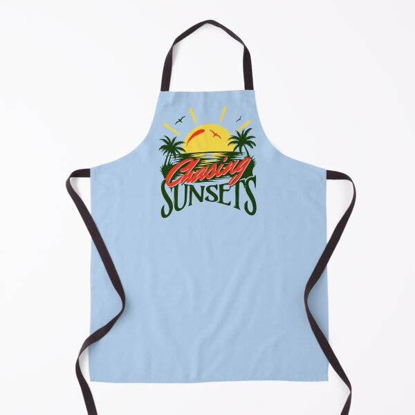 Item preview, Chasing Sunsets Exotic Green Palm Trees Jungle Island Sunset Design designed and sold by illeN-Art-World.