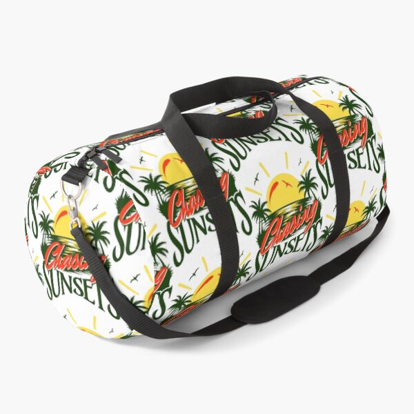 Item preview, Chasing Sunsets Exotic Green Palm Trees Jungle Island Sunset Design designed and sold by illeN-Art-World.
