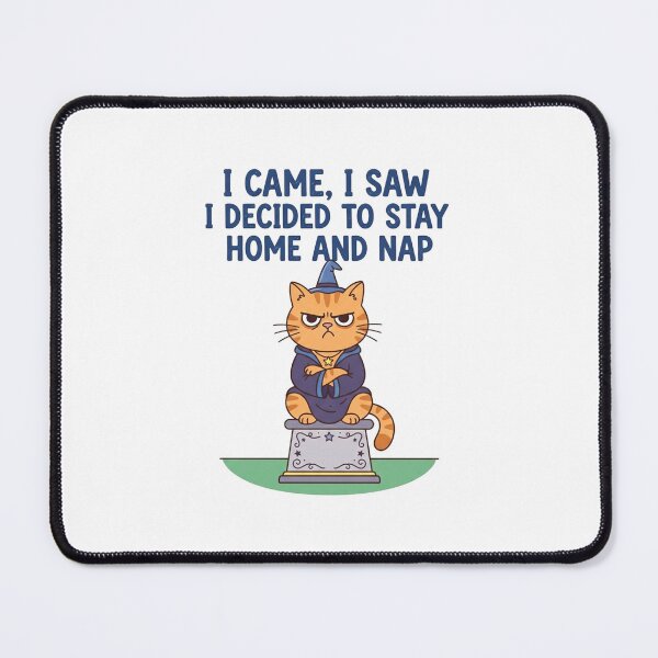 Item preview, Funny Grumpy Wizard Cat Stay Home Nap designed and sold by Owcomm.