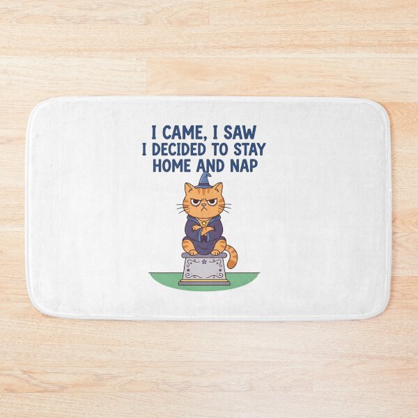 Item preview, Funny Grumpy Wizard Cat Stay Home Nap designed and sold by Owcomm.