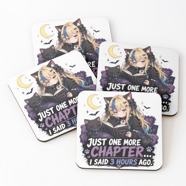 Item preview, Just One More Chapter | Cute Anime Book Girl designed and sold by Revyra Design .