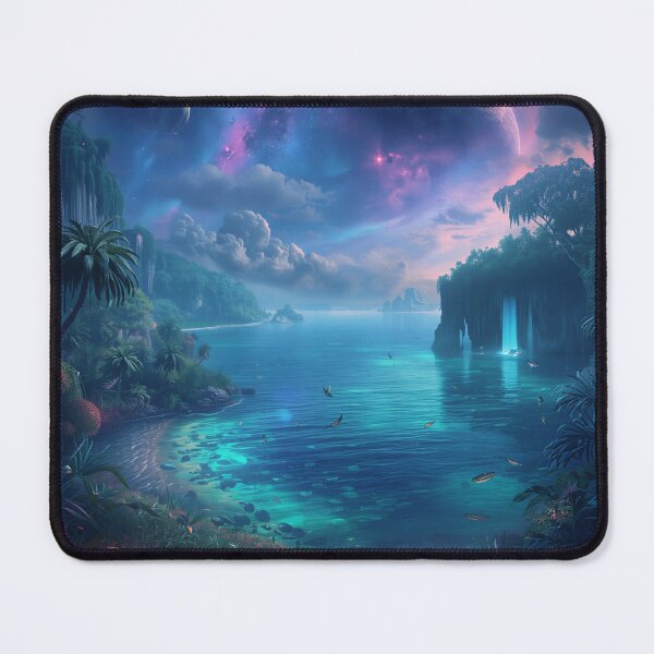 Item preview, Galactic Jungle Ocean Alien Landscape designed and sold by Luminous Wilds.