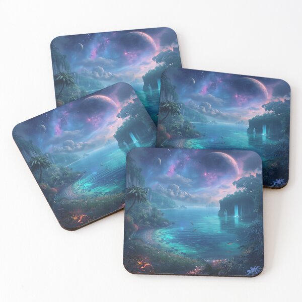 Item preview, Galactic Jungle Ocean Alien Landscape designed and sold by Luminous Wilds.