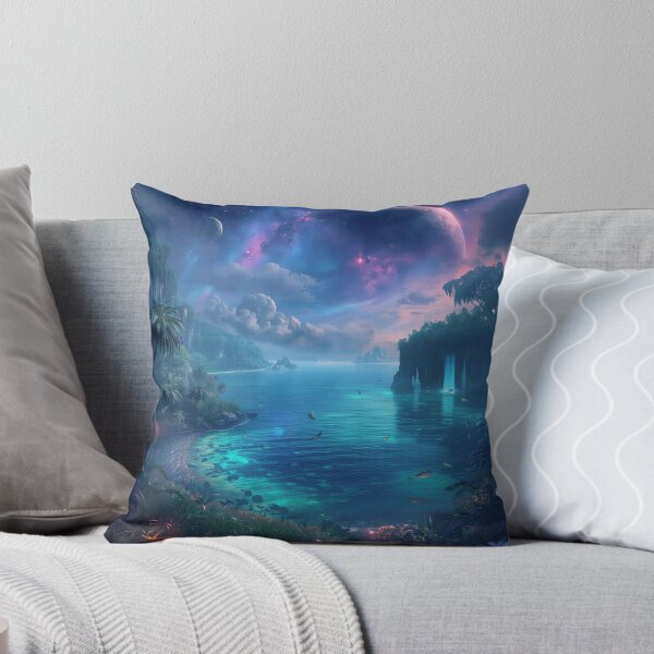 Item preview, Galactic Jungle Ocean Alien Landscape designed and sold by Luminous Wilds.