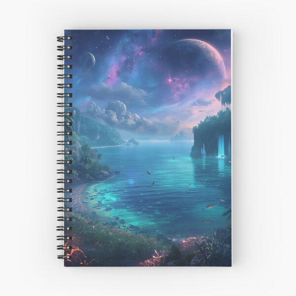 Item preview, Galactic Jungle Ocean Alien Landscape designed and sold by Luminous Wilds.