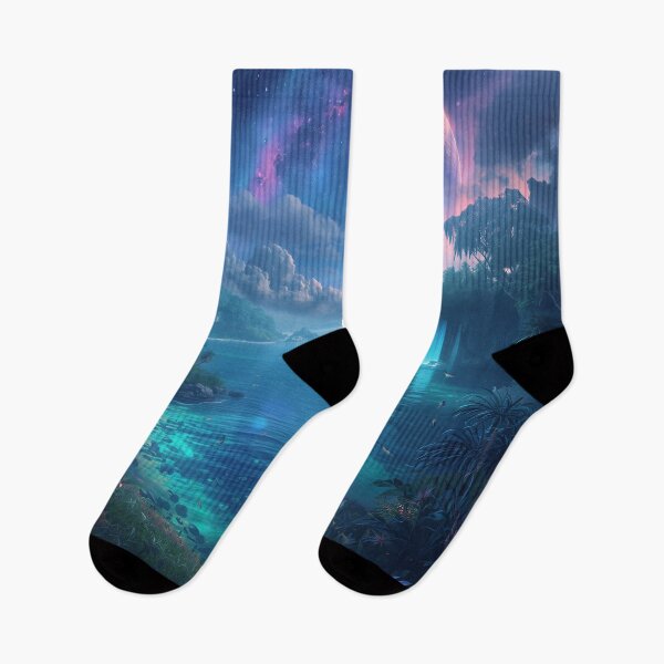 Item preview, Galactic Jungle Ocean Alien Landscape designed and sold by Luminous Wilds.