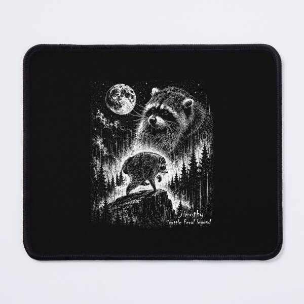Item preview, Jimothy Seattle Feral Legend Moonlit Raccoon Vintage Wildlife Forest Night designed and sold by StanaLuis.