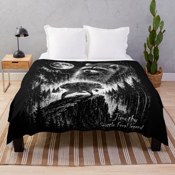 Item preview, Jimothy Seattle Feral Legend Moonlit Raccoon Vintage Wildlife Forest Night designed and sold by StanaLuis.