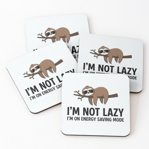 Item preview, Cool Sloth Energy Saving Mode Quote designed and sold by Owcomm.