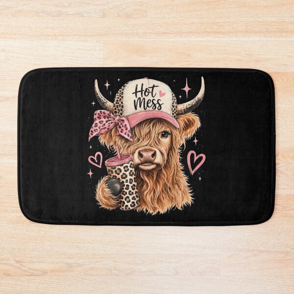 Item preview, Hot Mess Highland Cow Cute Pink Western Coquette Country Girl Style designed and sold by StanaLuis.