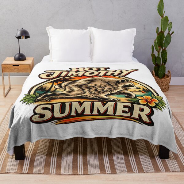 Item preview, Hot Jimothy Summer Funny Raccoon Beach Vacation Vintage Sunset Coastal designed and sold by StanaLuis.