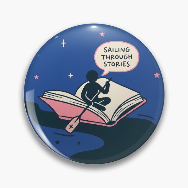 Item preview, Sailing Through Stories Book Lover Sticker designed and sold by Timegraf.