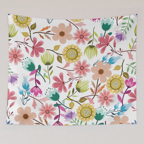 Item preview, Colorful wildflower garden seamless pattern designed and sold by PowerAntShop.