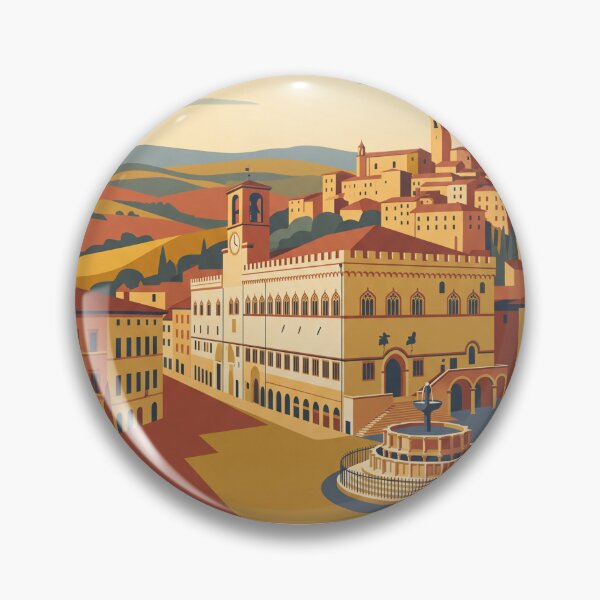 Item preview, Perugia Italy Vintage Travel Poster designed and sold by Bomax121.