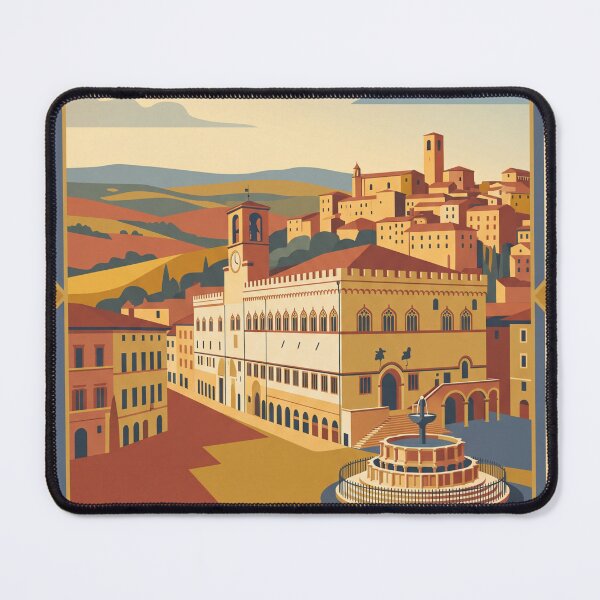 Item preview, Perugia Italy Vintage Travel Poster designed and sold by Bomax121.